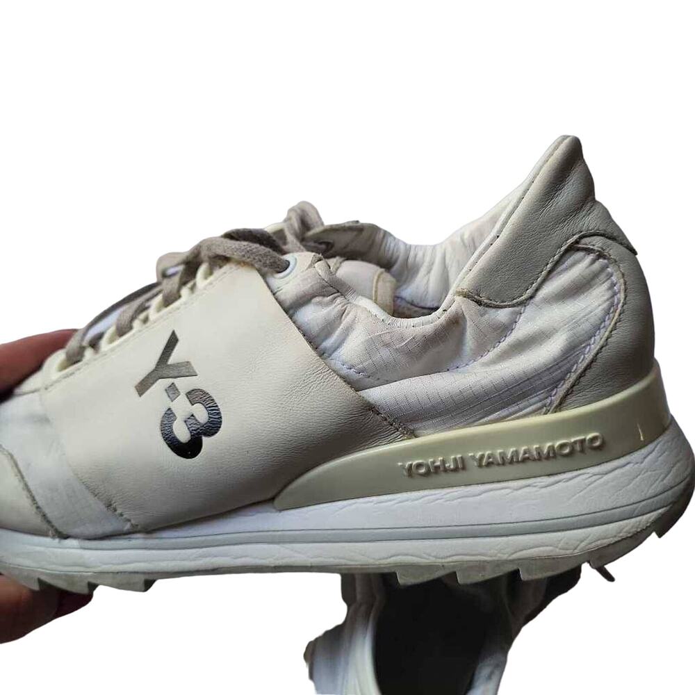 Adidas Y-3 Mens Sneakers Shoes Off White Mid Top Lace Up 2016 Athletic 6M - Picture 3 of 7